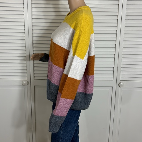 Madewell Crofton Striped Pullover Sweater in Coziest Yarn Large - Picture 11 of 12